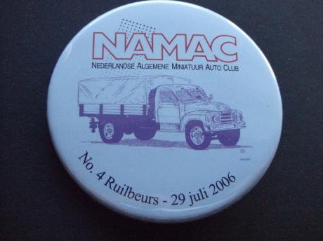 NAMAC ruilbeurs voor miniatuurauto's in Houten, No.4,29-4-2006, oude Volvo truck  type L475, 1960